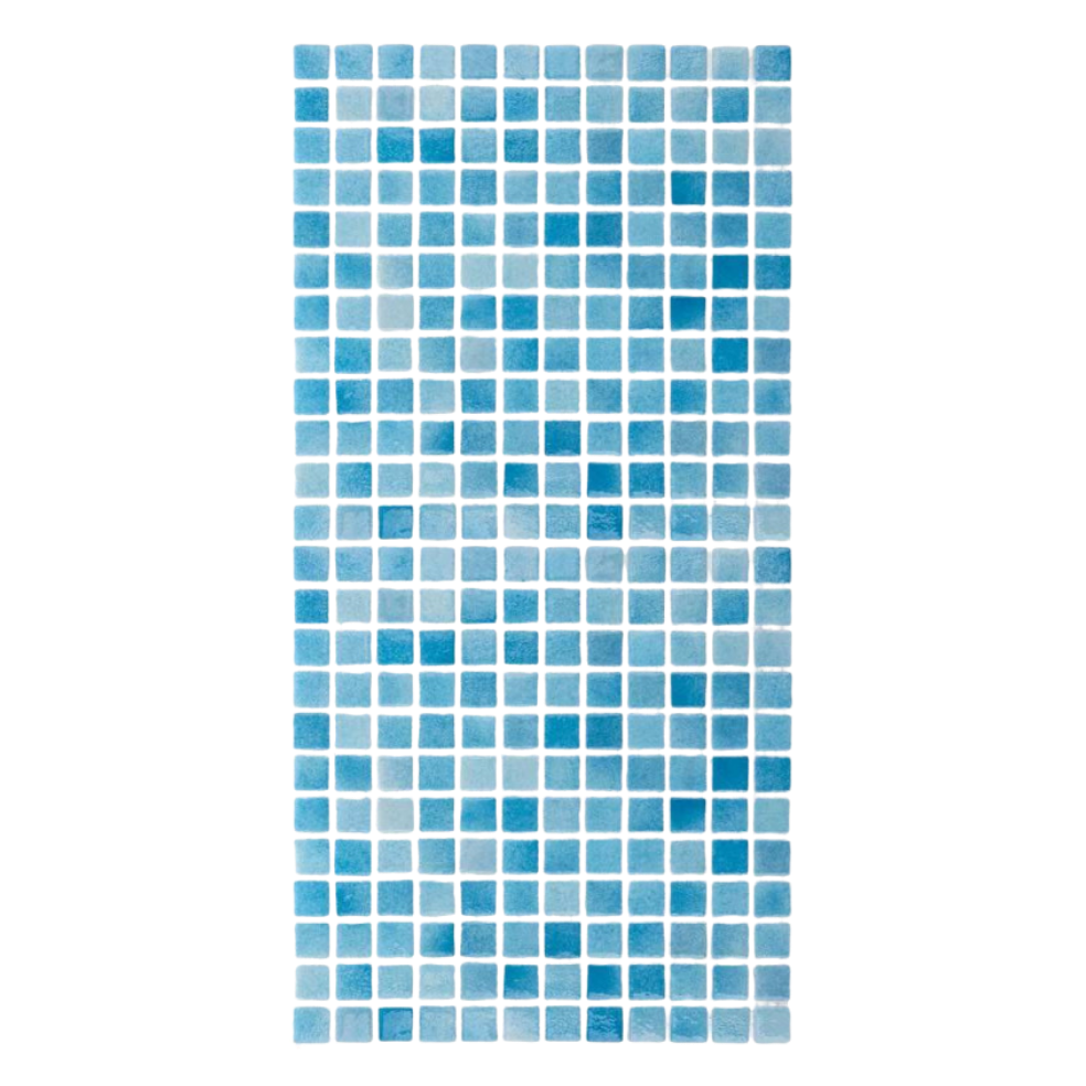 Mozaic sticla Niebla Turquesa antiderapant, polybond, 2.5x2.5 cm, cutie 2mp