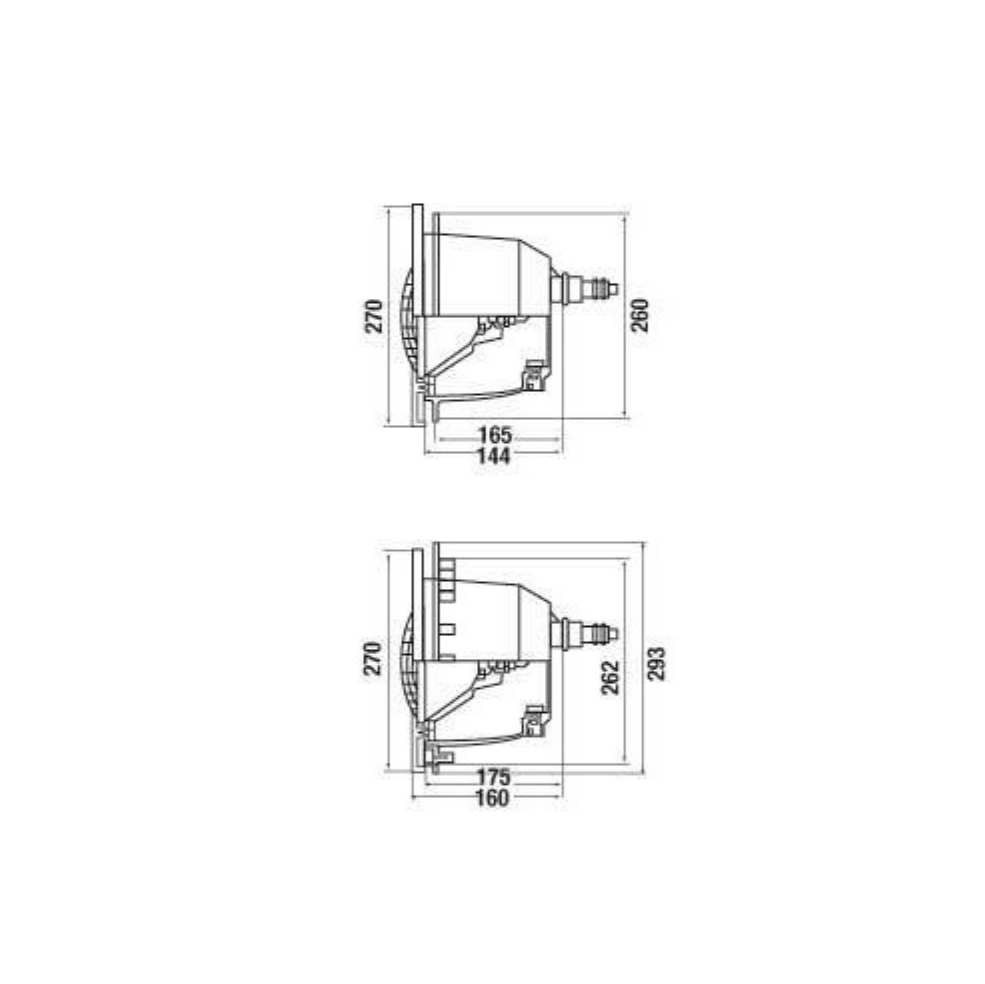 Proiector LED alb beton - Powerline
