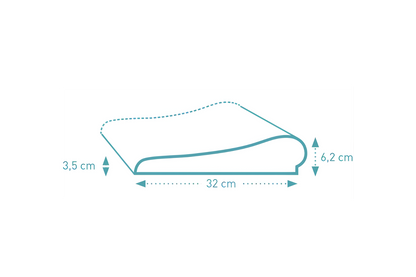 Bordura curbata Rustique Bullée, 50x32 cm