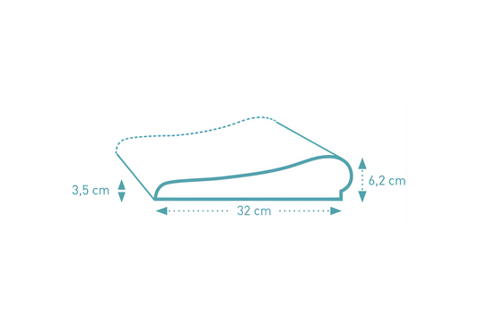 Bordura curbata Rustique Bullée, 50x32 cm