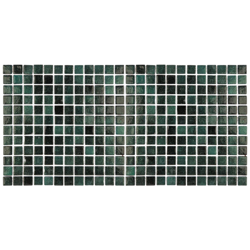 Mozaic piscina sticla Metallum Green, suport polybond, 2.5x2.5 cm, cutie 2mp