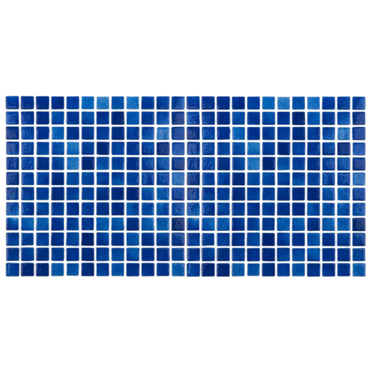 Mozaic sticla Niebla Marin antiderapant, suport polybond, 2.5x2.5 cm, cutie 2mp