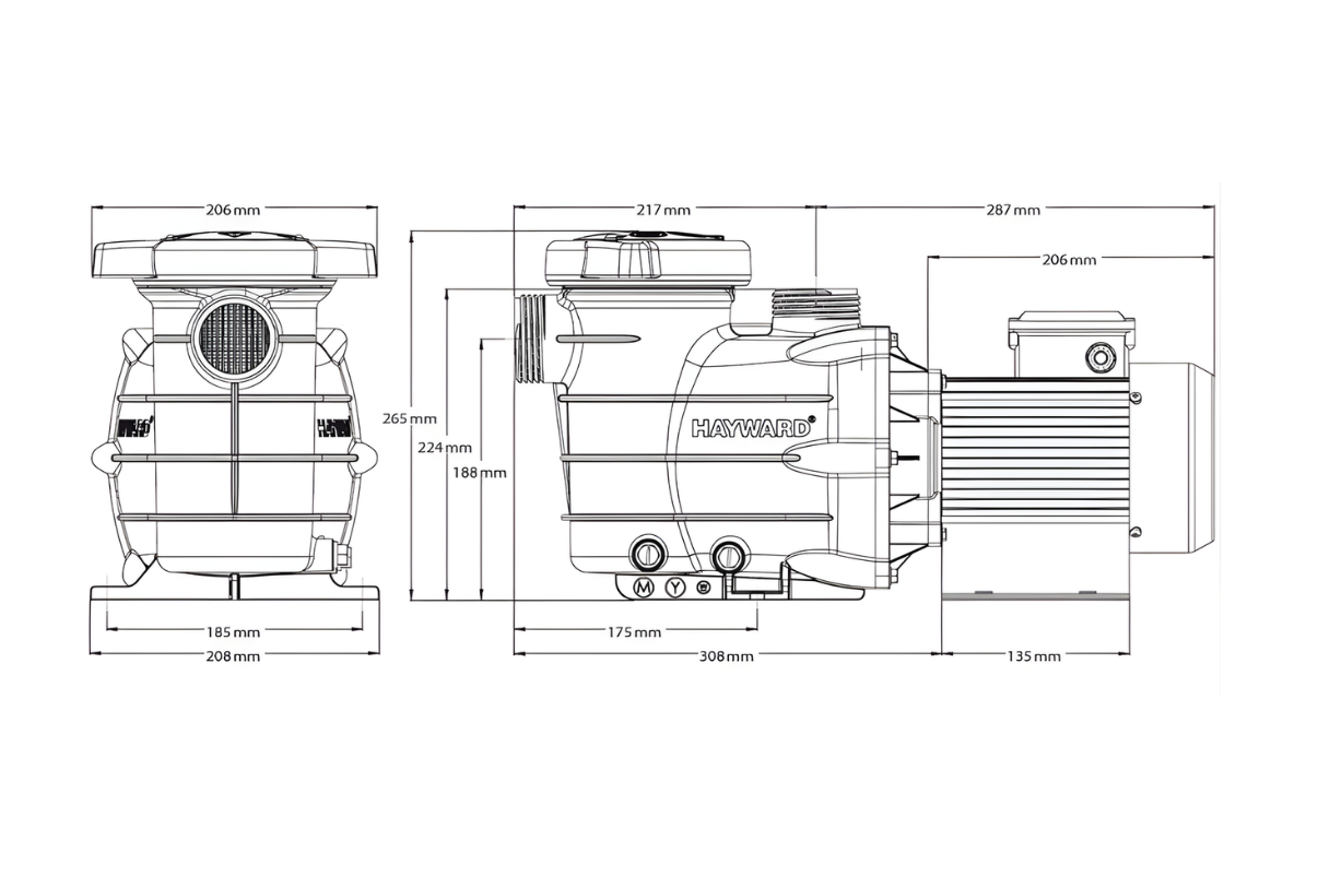 Pompa piscina Powerline 0.50 CP Hayward