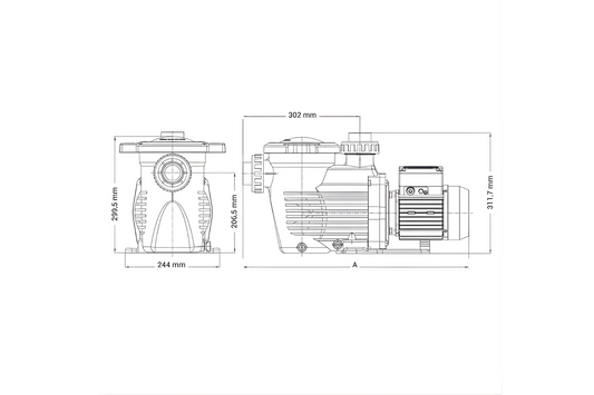 Pompa recirculare piscina K-Flo 0.75 CP 230V