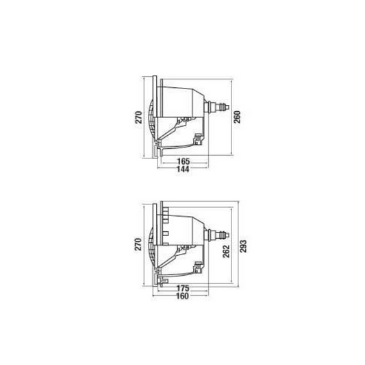 Proiector LED alb beton - Powerline