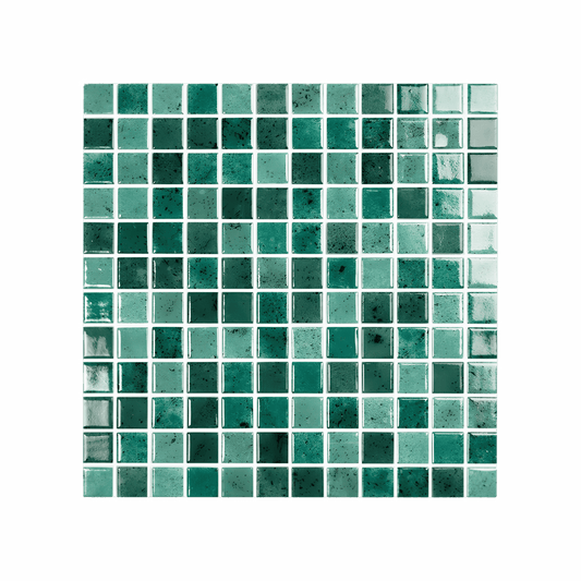 Mozaic piscina sticla Nature Bali, suport polybond, 2.5x2.5 cm, cutie 2mp